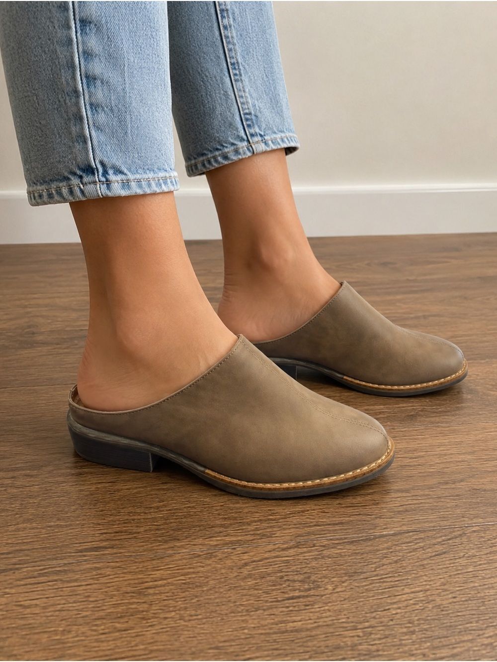 American Rag Taupe Slip-On Mule Clogs